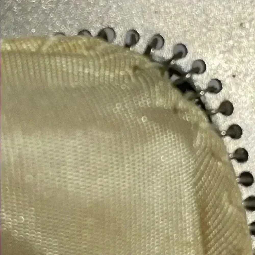 Whiting & Davis silver sequins evening bag
